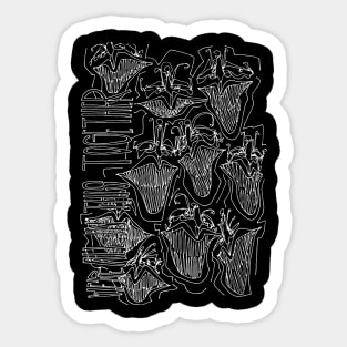 #3 - Limp Faces Psychedelic Line Ink Drawing with Art Style Black Sticker